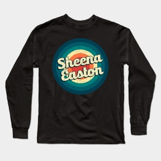 Graphic Sheena Name Retro Vintage Circle Long Sleeve T-Shirt